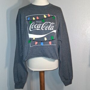 Coca-Cola NWT Christmas Cropped Long Sleeves Tee Size XL